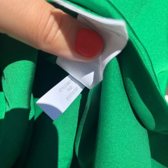 J Crew Gwen Brilliant Kelly Green Mini Slip Skirt - Picture 6 of 8